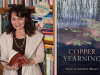 A photograph of Kimberly Blaeser juxtaposed with the cover to her book, Copper Yearning